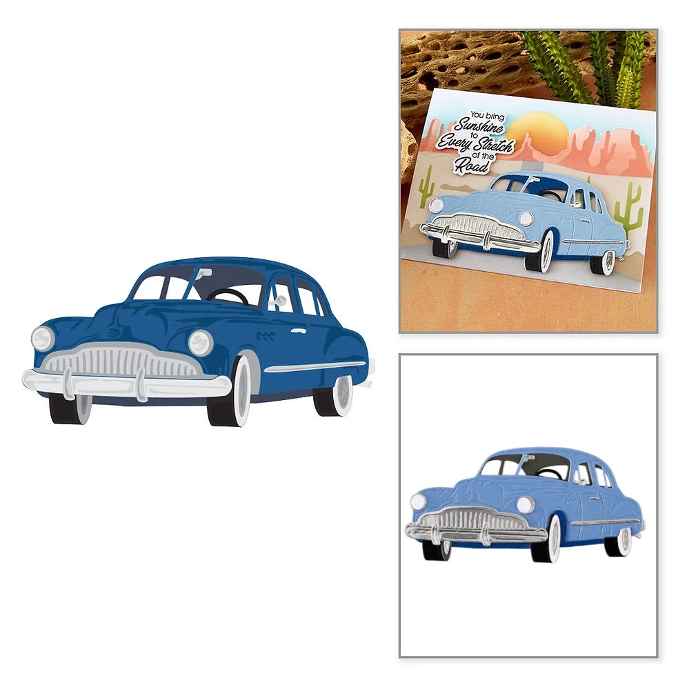 Sedan Street Cruiser Metal Cutting Dies Clear Stamps Stencil Hot Foil For DIY Scrapbook Craft Decoration Embossing Template view 3