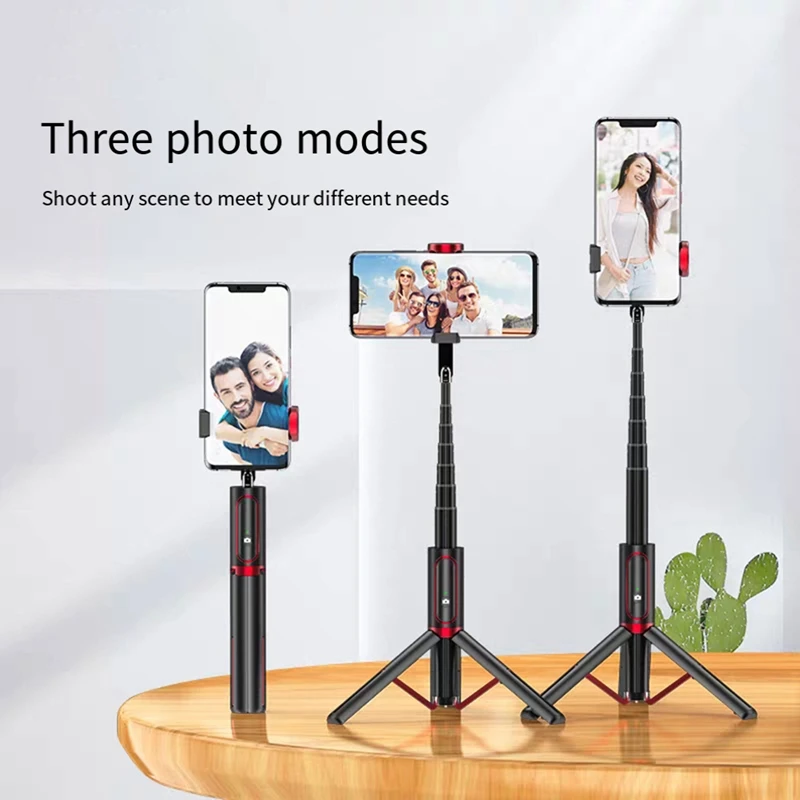 Palo de Selfie trípode soporte para teléfono Bluetooth con trípode monopié plegable extensible duradero fácil de usar