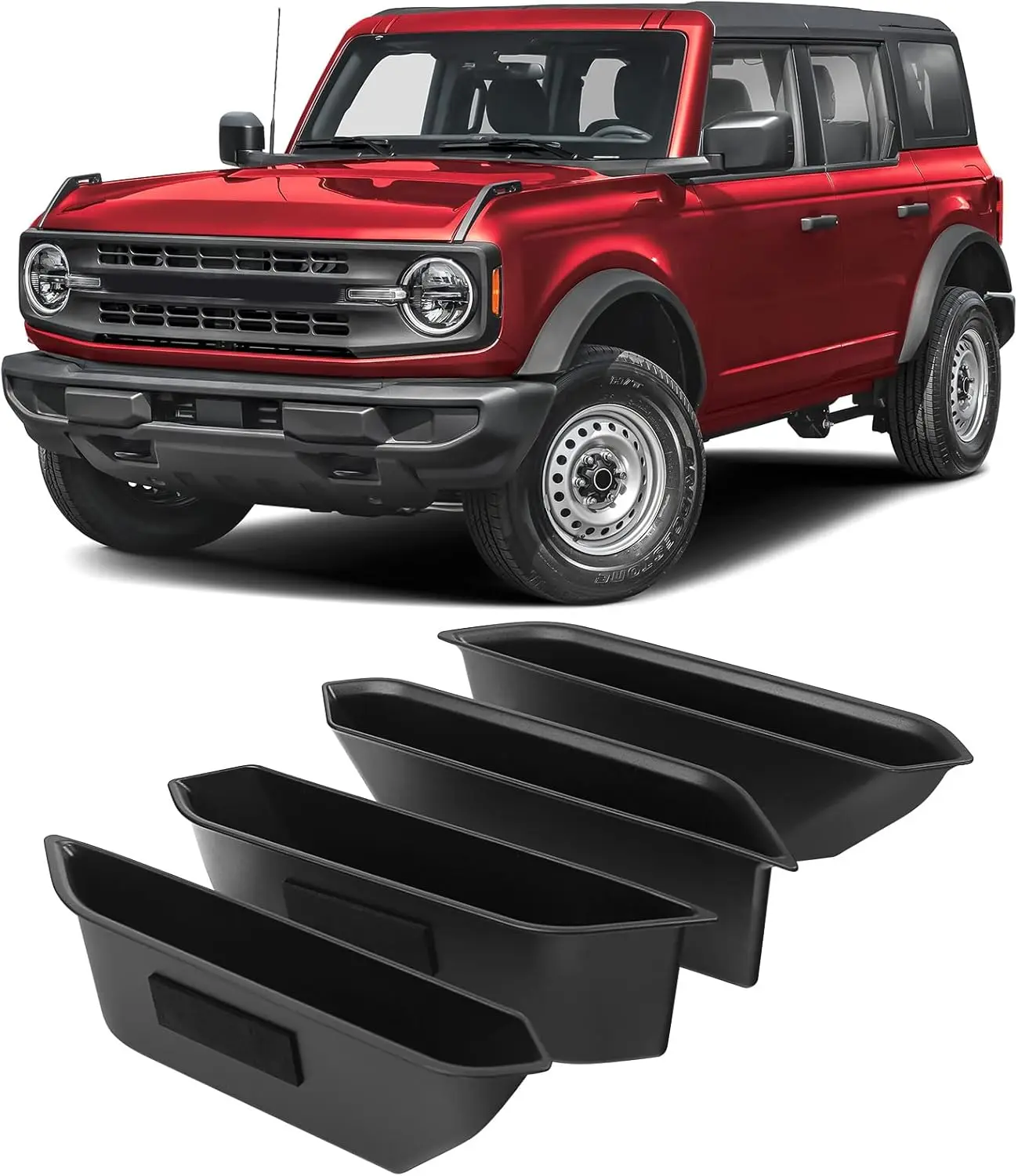 

Handle Storage Box for Ford Bronco 2021 2022 2023 2024 2025 Accessories Phone Holder Front and Rear Door Grab Handle Pocket ABS