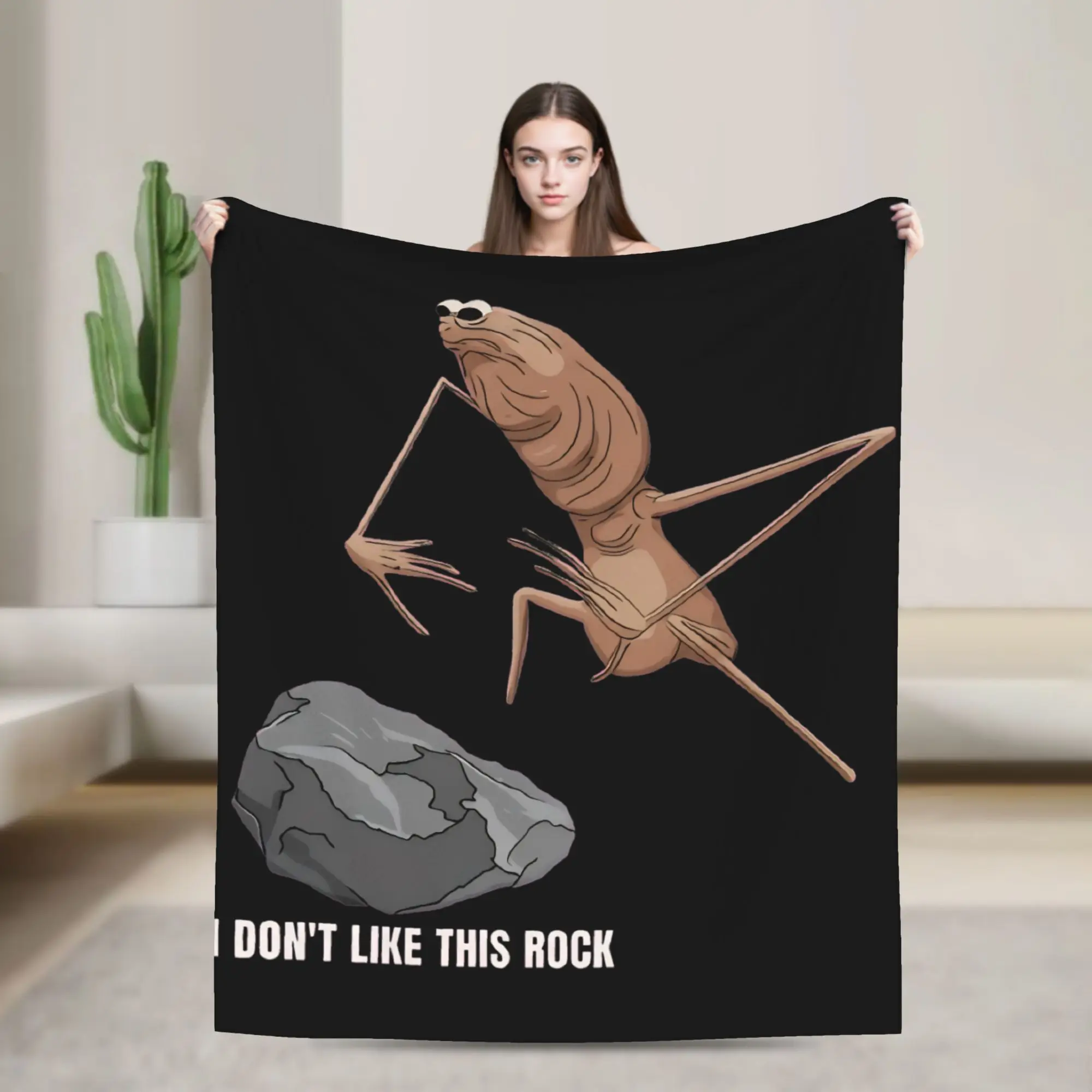 

Marcus The Worm I Don't Like This Rock Blankets, бархатное всесезонное дышащее мягкое одеяло для кровати, уличные покрывала