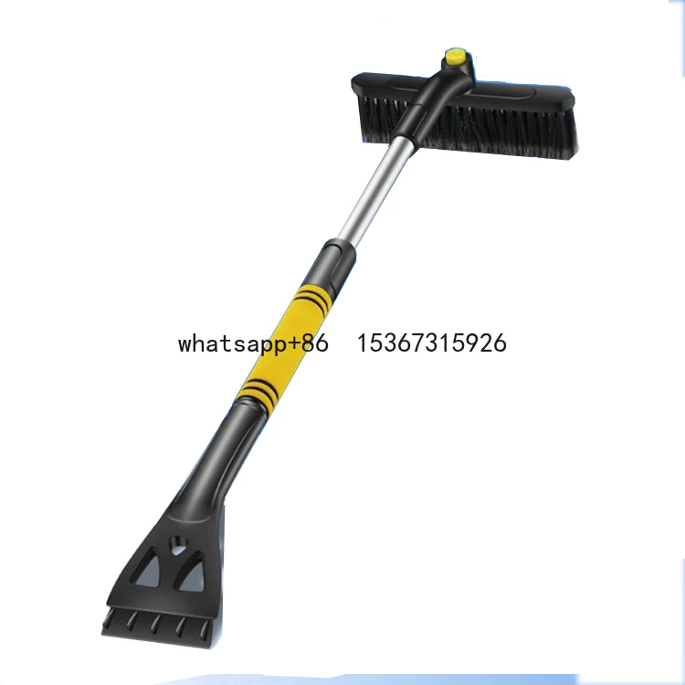 Yellow Ice Scraper Snow Removal Car Silicone Water Scraper Snow Brush