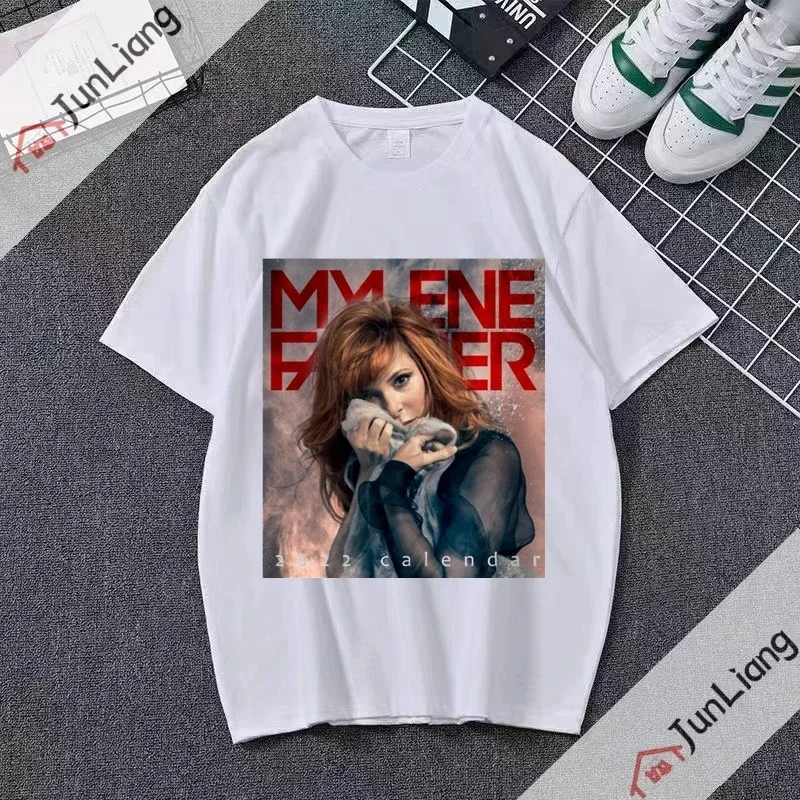 France, Mylene Farmer Nevermore 2023, French T-shirt Summer Short Sleeve Oversized Men's Clothing