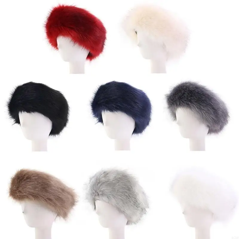 

Furry Fauxe Murs Headds Winter Outdoor Watre Hat Elastic Shi Hat Hate Warmers Searmuff Fashion Sipe For Head Wrap H7EF