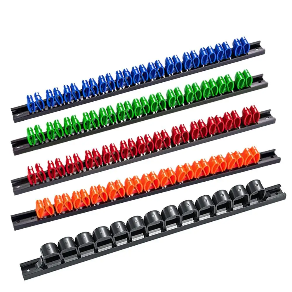 Screwdriver Organizer Wrench Organizer Hand Tool Holder Display Rack For Workshop Vice Wrench Storage Plastic Rail Wrench Hanger