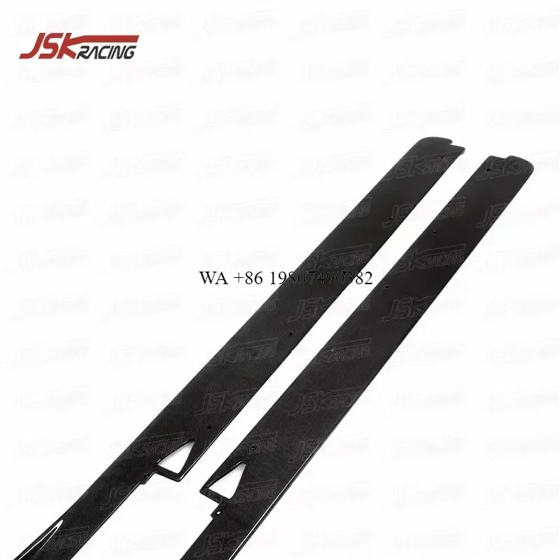 Wmwmnu Carbon Fiber Side Skirt Fins for 458 Italia Spider 2011-2013 DMC Style Body Kit Aerodynamic Winglets Auto