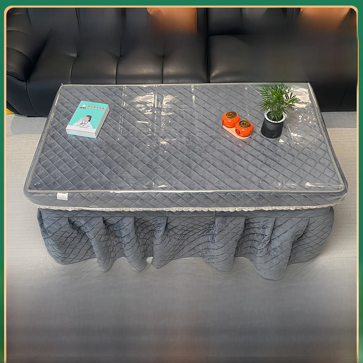 

Full- Transparent PVC Soft Glass Stove Cover Rectangular Dining Table Protection ield Oil-Resistant Fire Table...