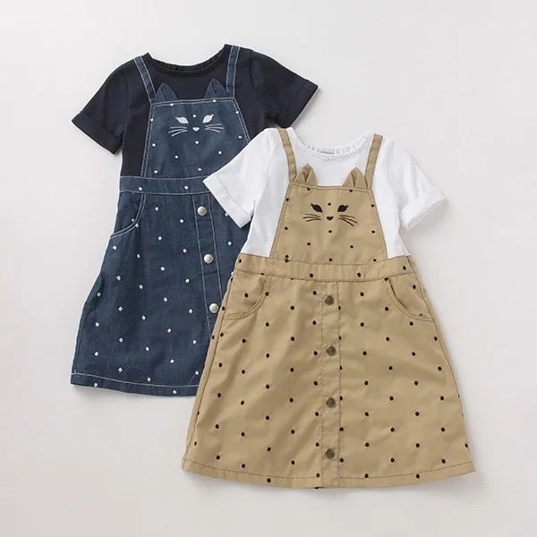 cotton-ear-splice-summer-dress-for-girls-toddler-kids-clothing-organic-cotton-patchwork-skirt-fake-two-piece-shanghai-china