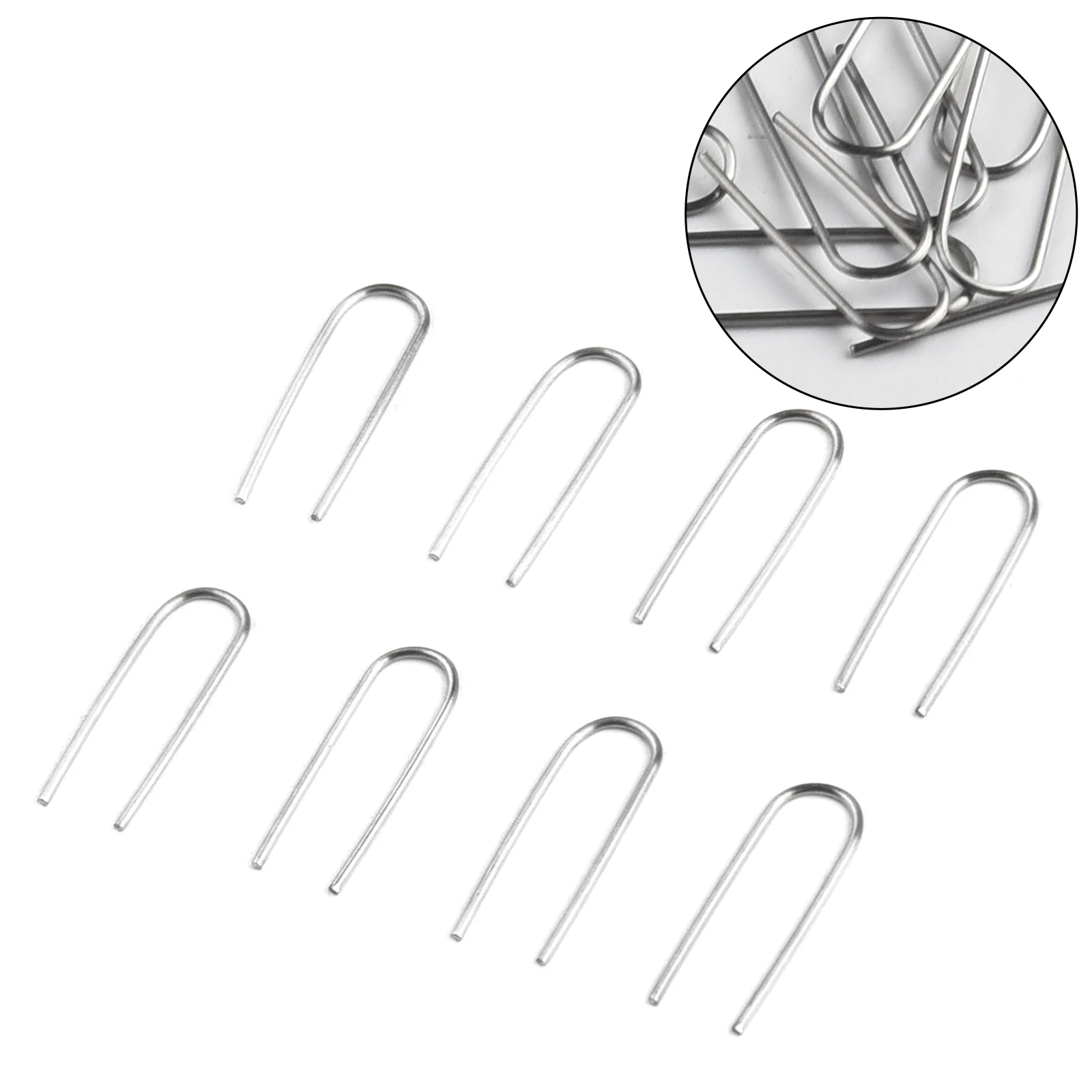 50/100/200PCS Nichrome Wire U-shaped Ceramic Hanging Hooks For Handcrafted Art Ceramic Ornament Pendants Jewelry Hanging Loop