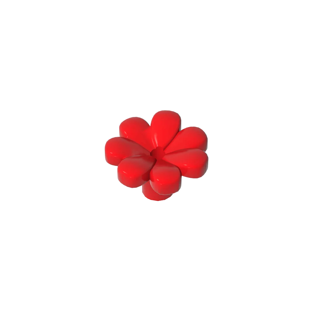 Flor de planta Gobricks GDS-2118 com furo pequeno e barra compatível com 32606 peças de brinquedos infantis Técnicos