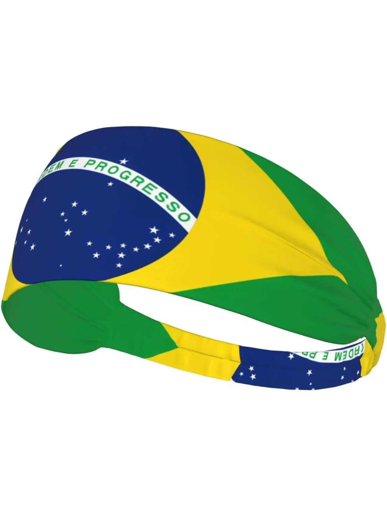 AliExpress Brazilian Flag Elastic Exercise Headband, Fitness Exercise Yoga Cycling Headband, Outdoor Sports Elastic Sweat-Absorbing Headban