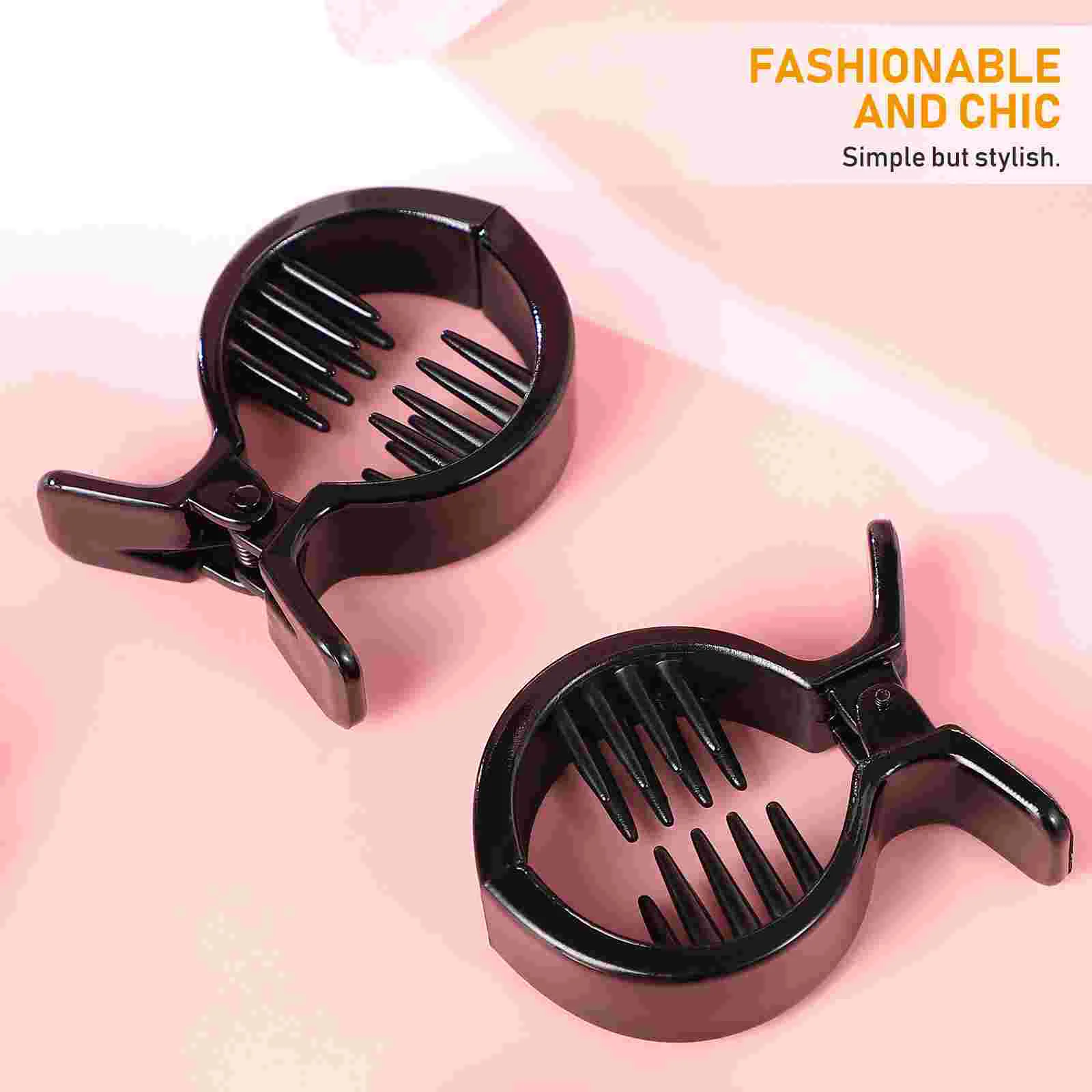 Beaupretty 2pcs Simple Hair Clips Toothed Hair Claws Ponytail Clips Fish Hair Clips Ponytail Holder for Women