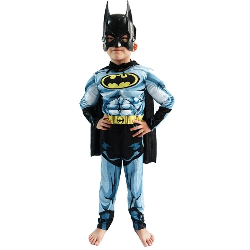 Kids Superhero Costume with Cape and Mask 3