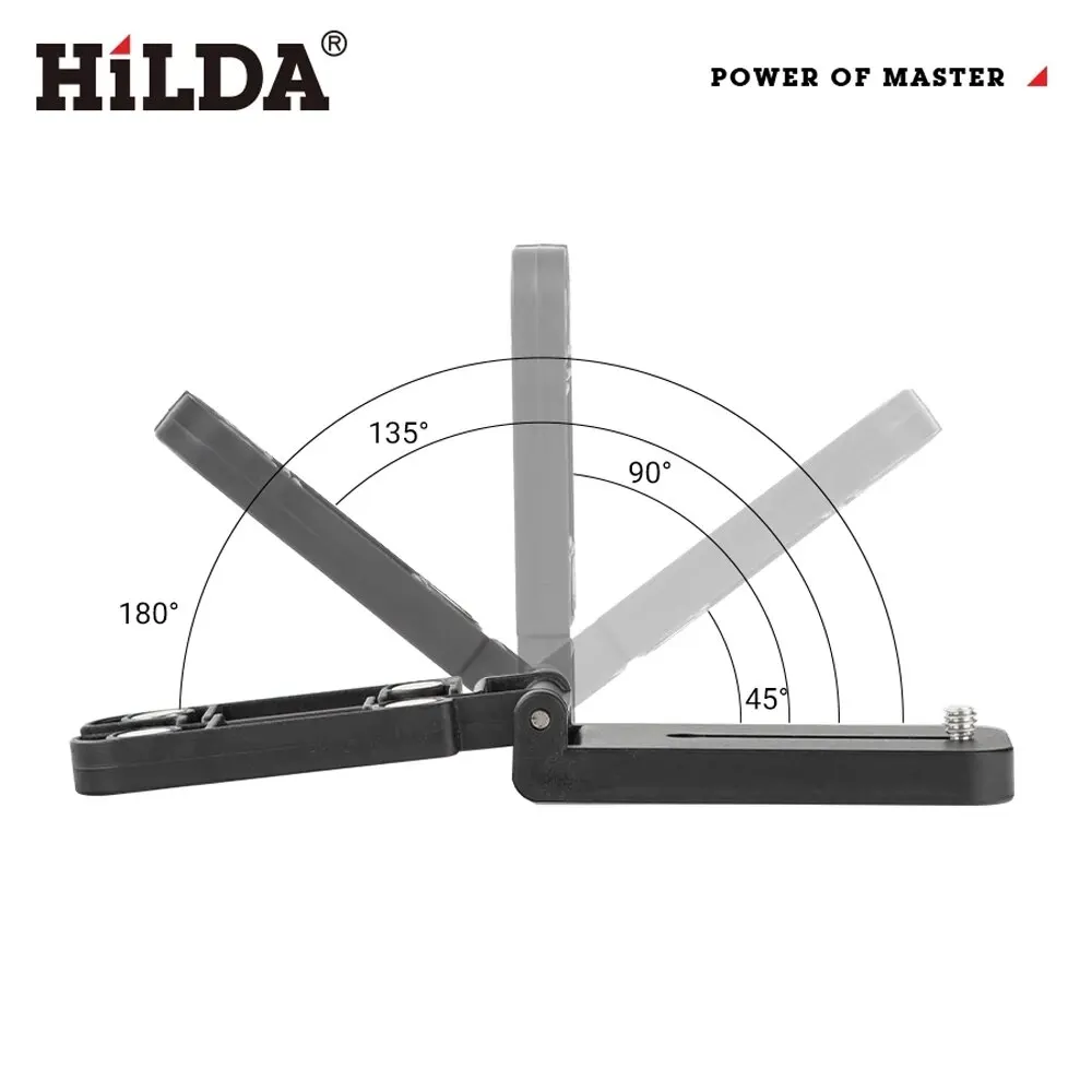 Uchwyt ścienny HILDA Mini Laser Level, regulowany 180° ° Do poziomic laserowych z gwintem 1/4\