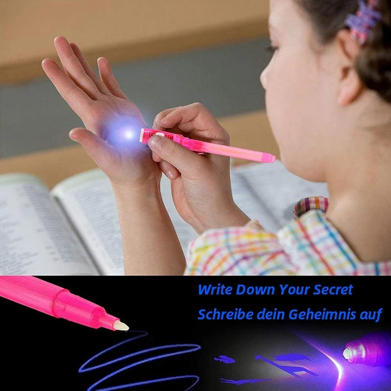 4PCS Invisible Ink Pen Fun Colorful  Word Graffiti Pen, Suitable For Artistic Rock Paintings And Easter Eggs