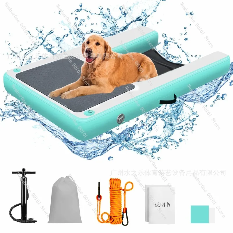 Inflatable Dog Pool Floating Platform with Climbing Ladder PVC Material