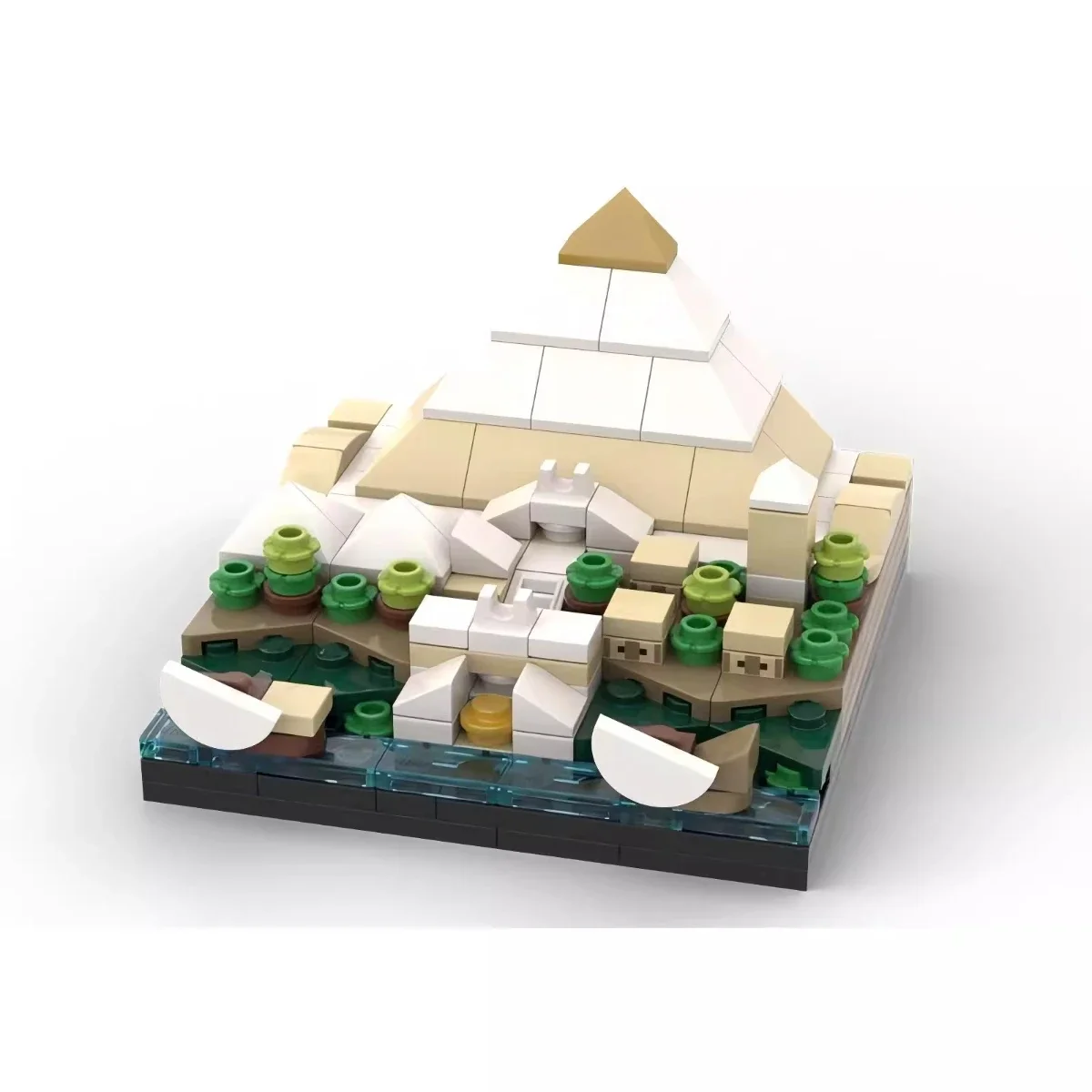 Creative MOC World Famous Architecture Giza Mini Pyramid Building Block Model DIY Children Puzzle Assembly Toys Birthday Gift