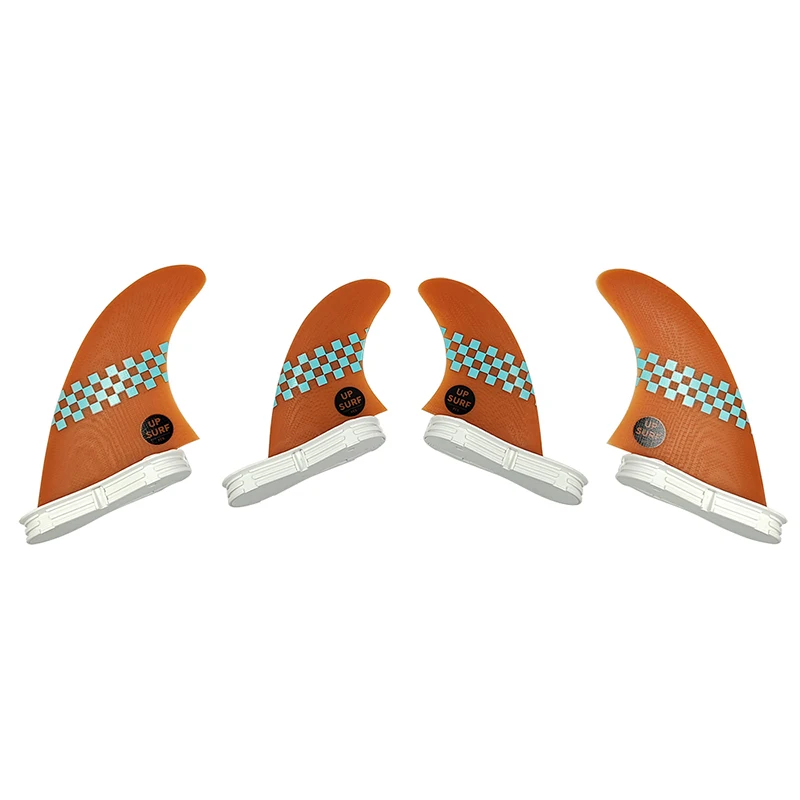 Quad Fins UPSURF FCS 2 Fins M+GL Twin-Quad Fins Set Fiberglass Surfboard Fins Twin Rear Fins/Twin Keel Side Fins Surf Quads