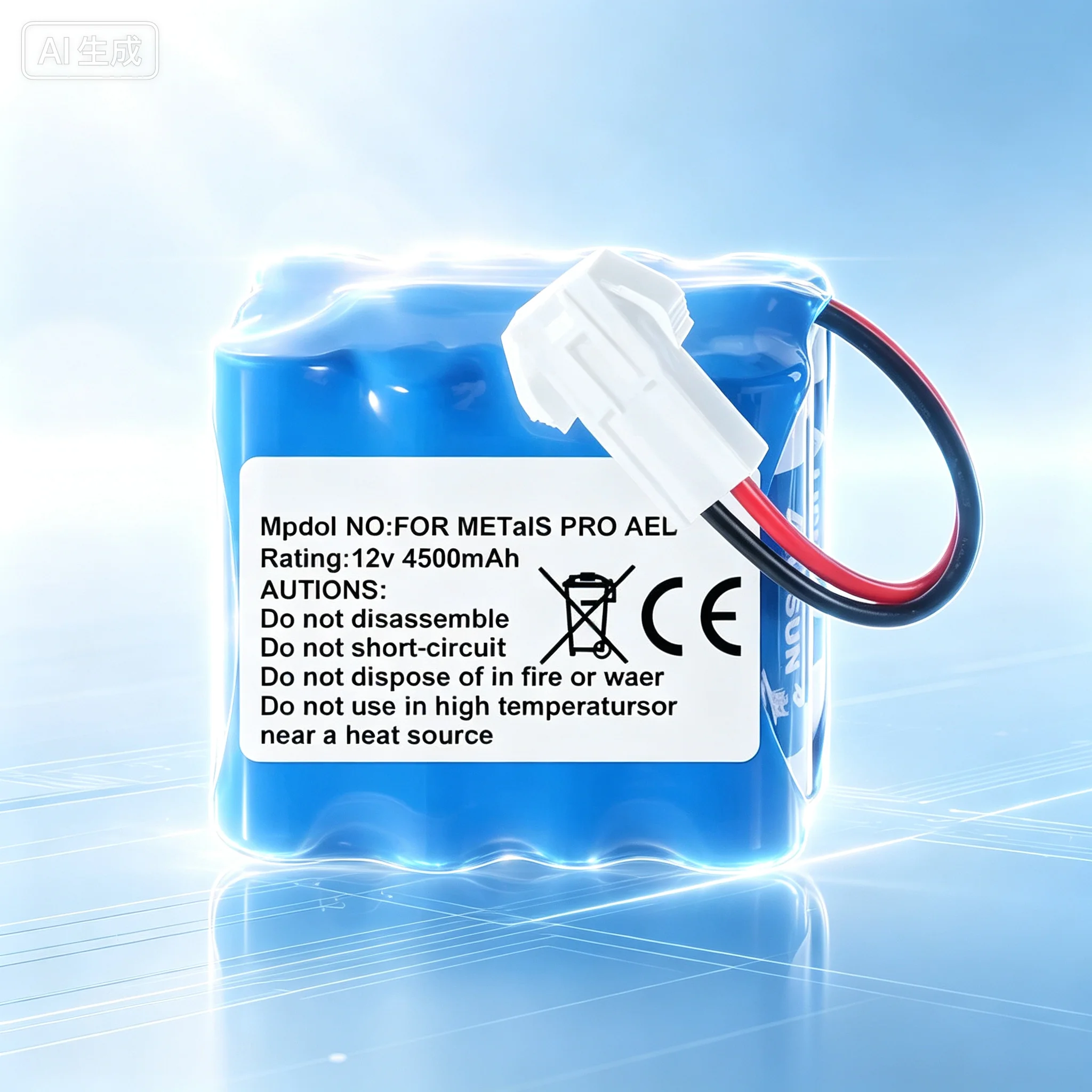 12V 4.5Ah Non‑Rechargeable Battery for METals PRO AED LIFE‑POINT