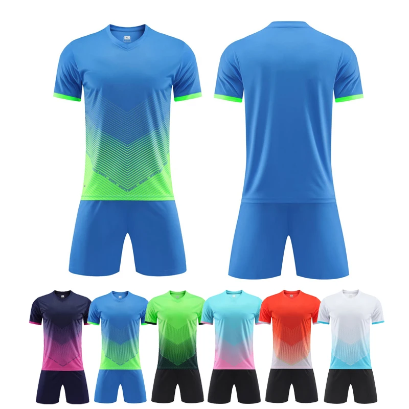 Short Sleeve sportswear Kid Soccer Clothes Sets No pattern Football uniform Football training clothing Summer sportswear