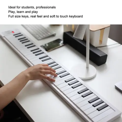 61 Key Foldable Piano Keyboard 61 Key Foldable Piano Portable Keyboard Folding Electronic Instrument  with Recording Playback