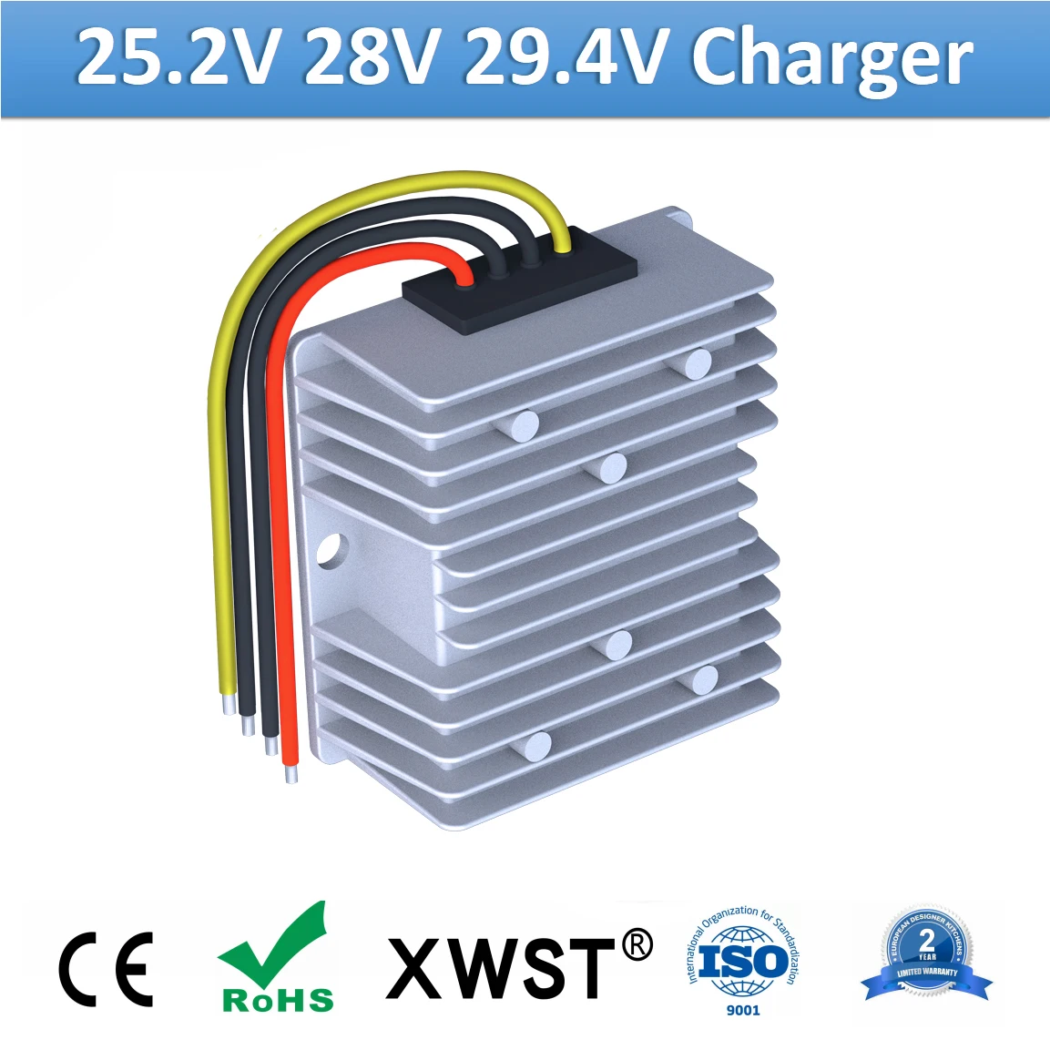 

DC DC 9-22V 12V to 25.2V 28V 29.4V Output Battery Charger Lead-acid Cell Constant Current 2A 3A Aluminum Waterproof