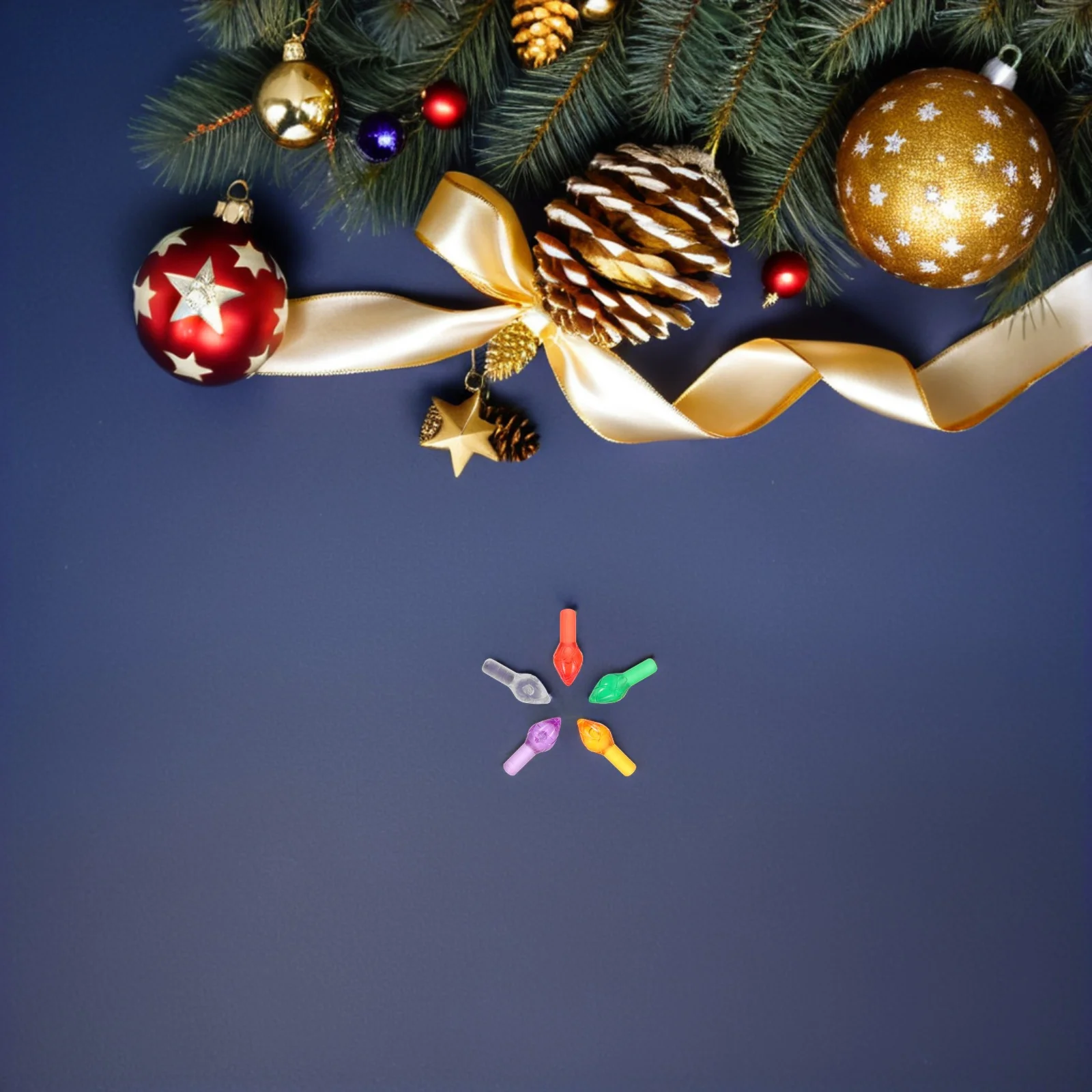 

100Pcs Christmas Tree Replacement Plastic Twist Bulbs Multicolor Mini Lights for Ceramic Tree DIY Holiday Decoration