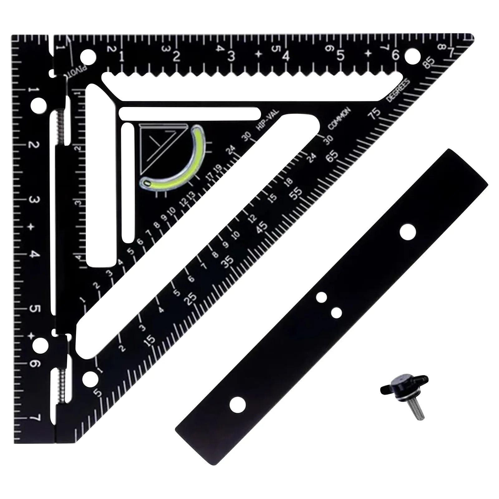 7 Inch Innovative Framing Square Tool, Portable Jigs Block Precision Carpenter Square Ruler, Multi-Purpose Rafter Square