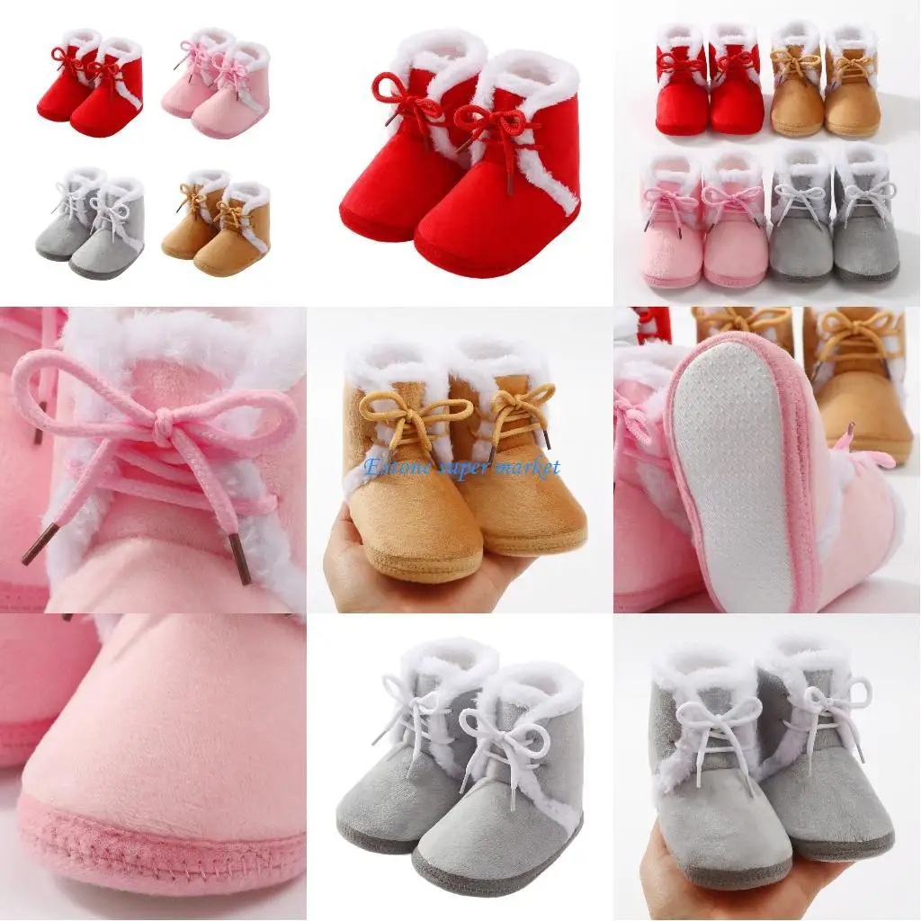 

090B First Walking Shoes Decorative Bowknot Soft Bottom For Little Feet Easy Wear