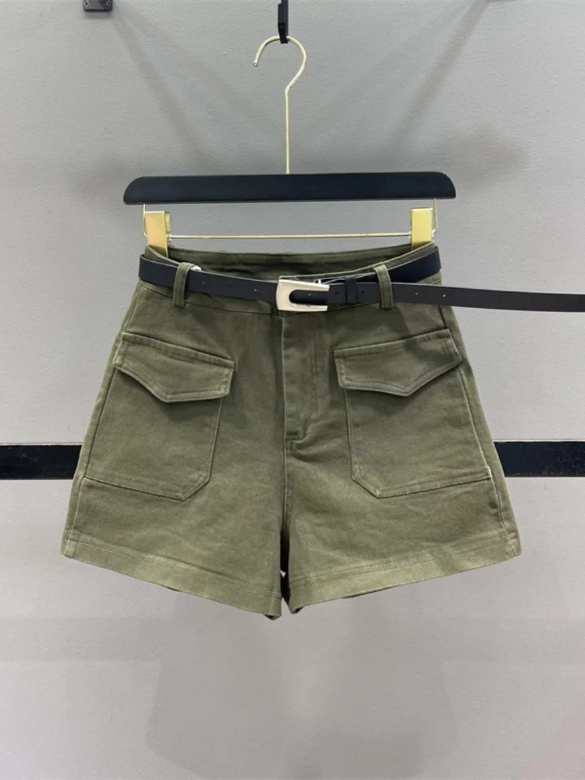 

2025 Summer Style Women Denim Pantskirt High-waist Short Slim A-line Jean Skirts Lady Anti-expose Lining Wide-leg Shorts Wh7