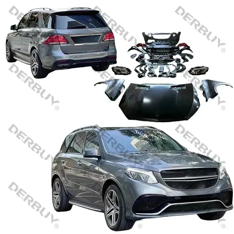 Modifica automatica per Mer cedes ML W166 2016 con griglia del faro del paraurti facelift per il bodykit dell'auto GLE W166
