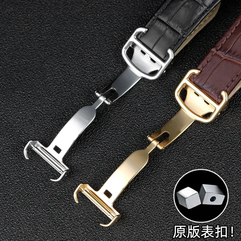 Watchband Genuine Leather Watch Strap 22/23/24/25mm Bracelet For Men/Woman Replace Watchbands For Cartier Tank Solo