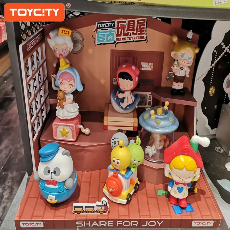 

Toycity Brand Retro Toy House Series Blind Box Action Figure Collection Ornament Original Theme Cartoon Mystery Box Periphery