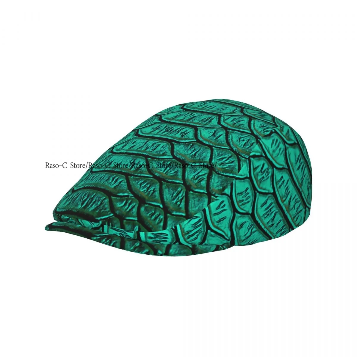 Green Snake Skin Texture Men Women Newsboy Cap Classic Forward Hat Ivy Flat Cap Daily Hat