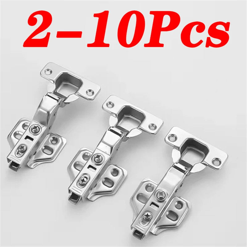 304 Stainless Steel Soft Close Cabinet Hinges, Hydraulic Concealed Hinges for Kitchen Cupboard (2-10Pcs)