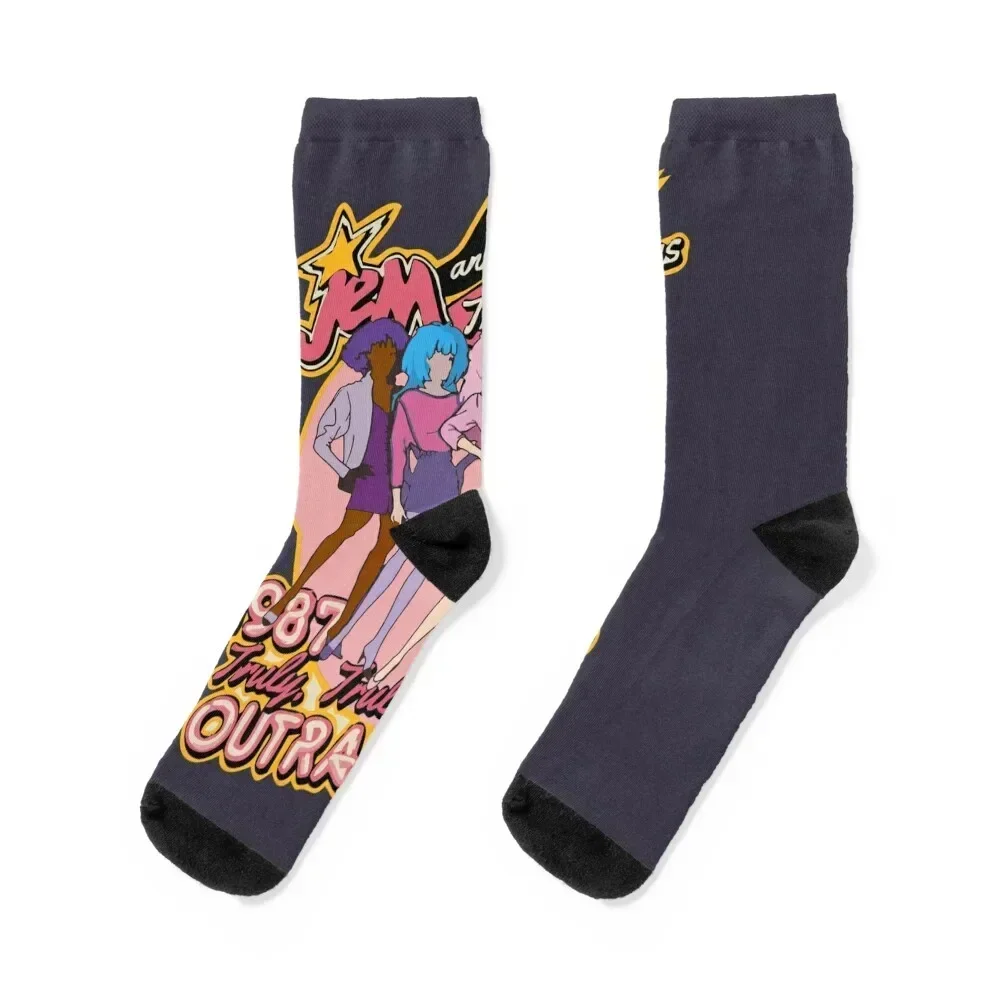 Reveal The Secret Jem And The Holograms Gifts For Music Fan Socks hiphop anti slip football Socks For Men Women's