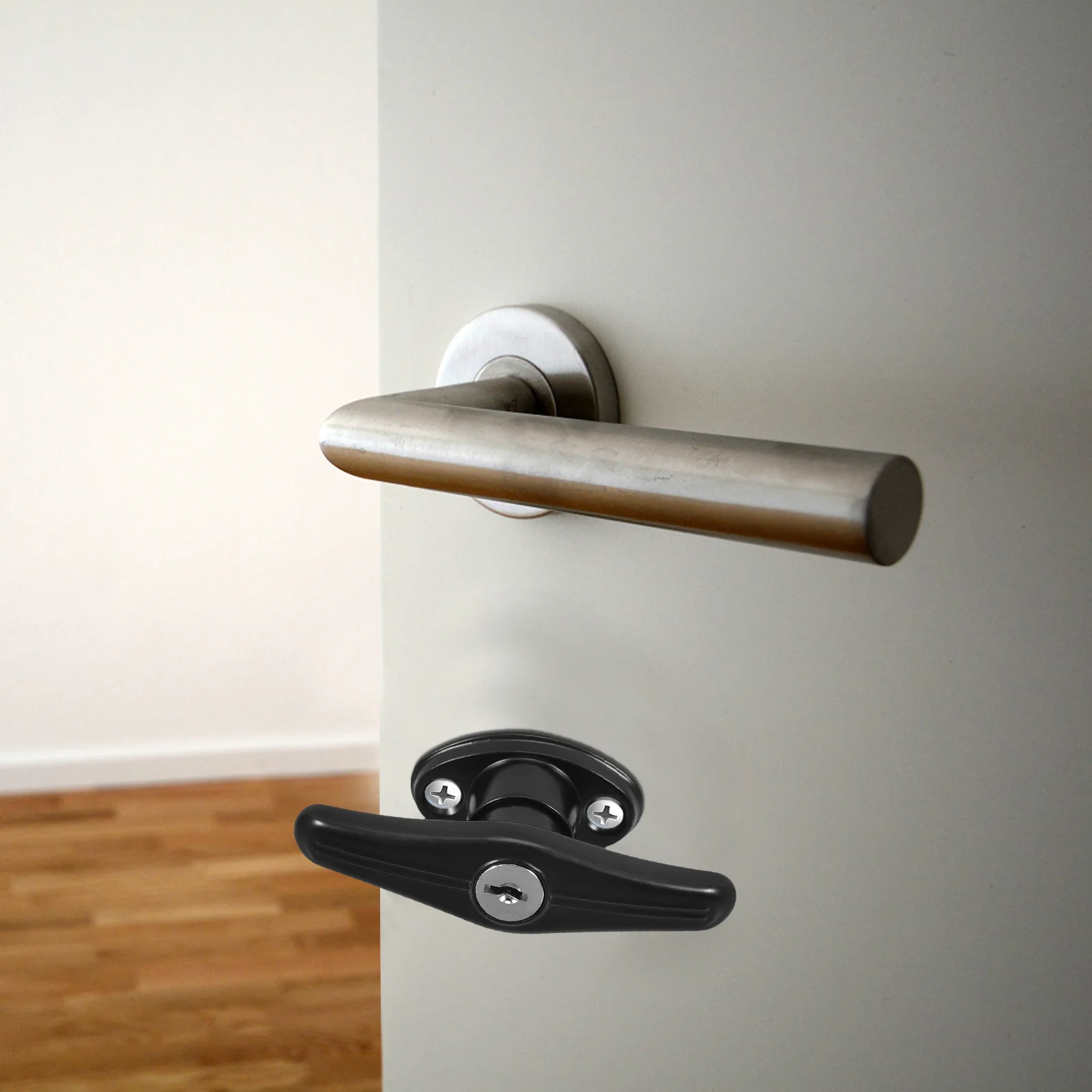 จับล็อคกุญแจ T-Handle ชุดฮาร์ดแวร์ประตูโรงรถ Universal Locking Barn Kit
