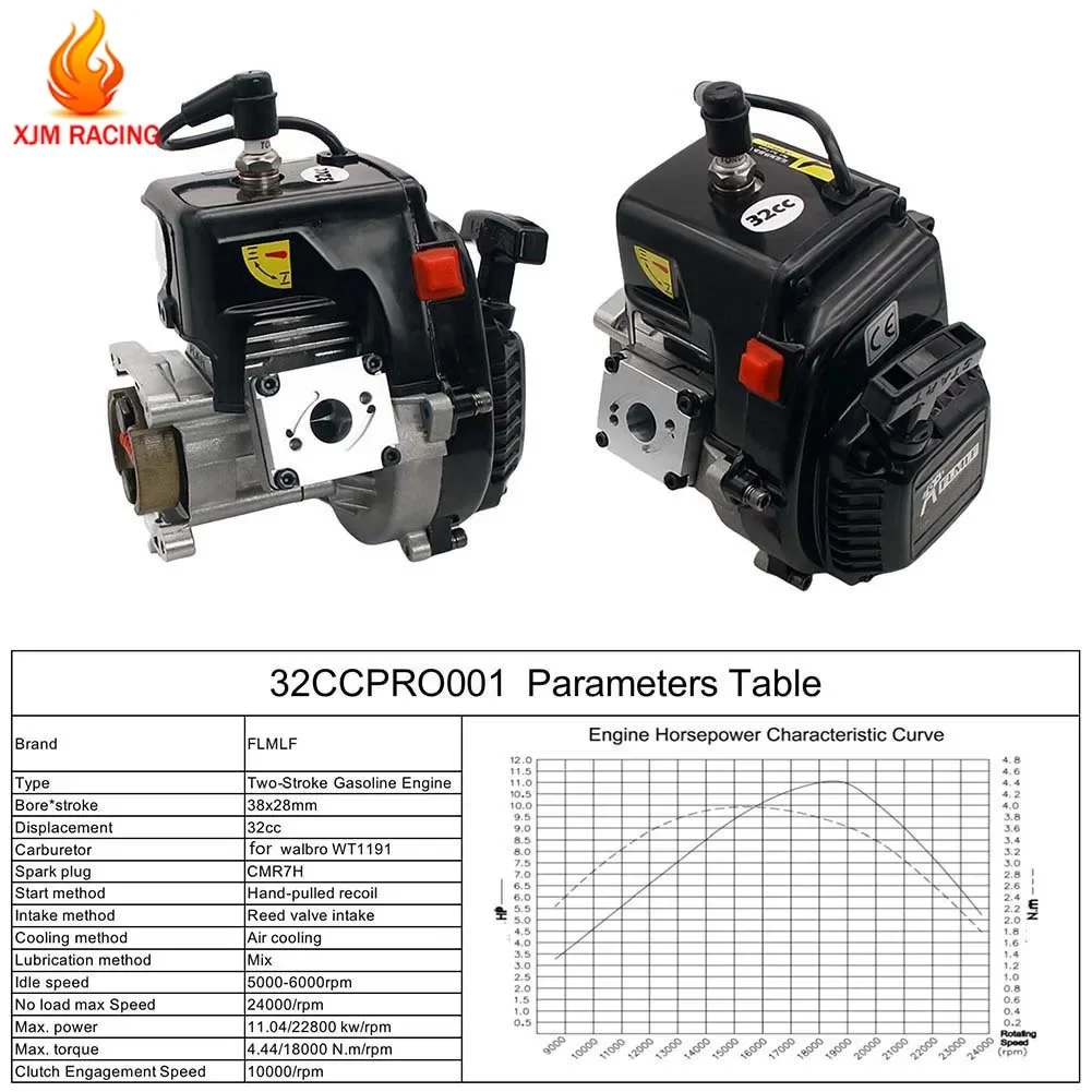 2-takt 4 Bolt 30.5CC 10HP,29CC 9.5HP,32CC 11HP Concurrentie Reed Case Motor voor 1/5 Hpi Rofun Rovan Km Baja LT FG Rc Auto Onderdelen