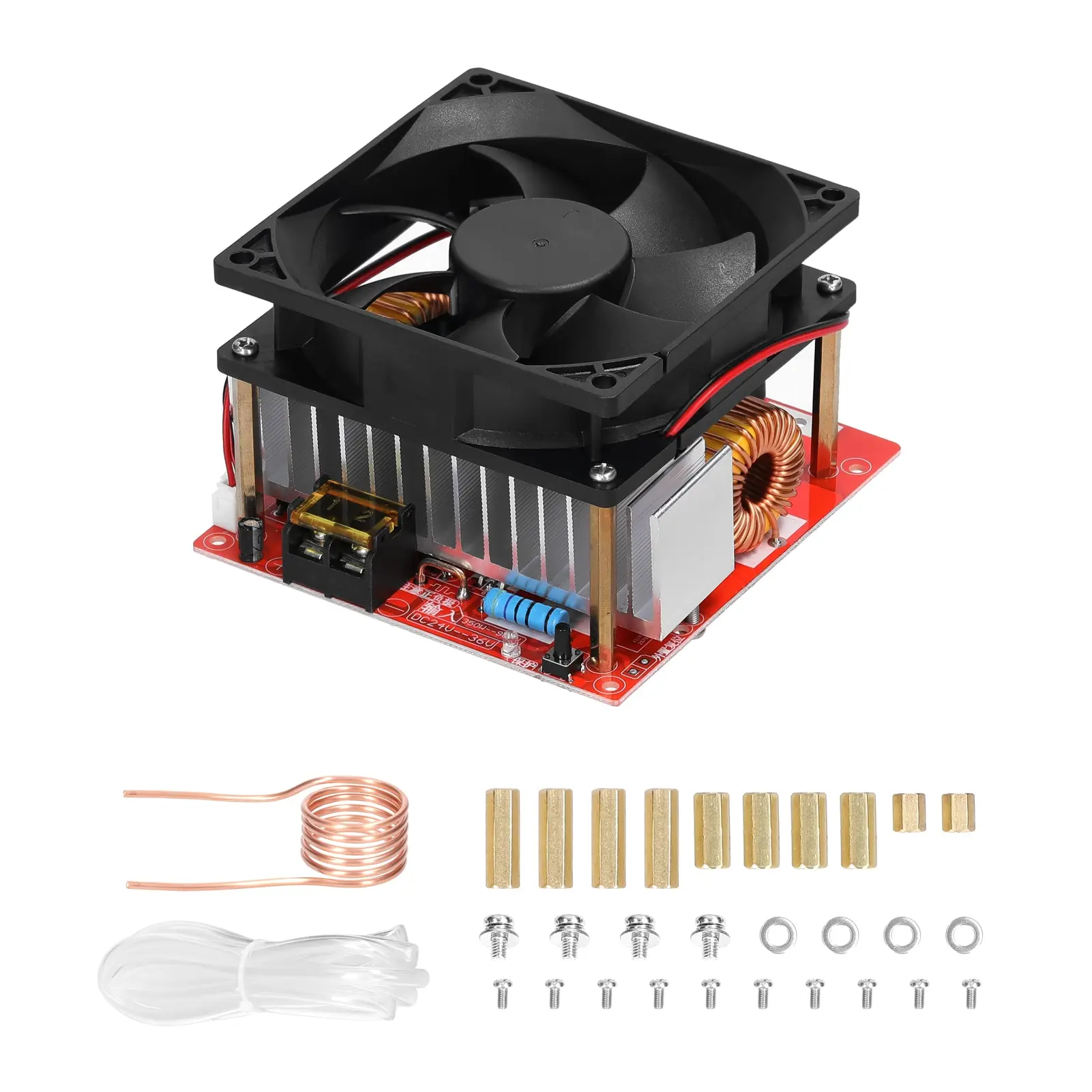 1000W ZVS Induction Heating Board Module Low Voltage Heater Coil Flyback Driver Heater with Copper Tube for DIY Parts Hardening