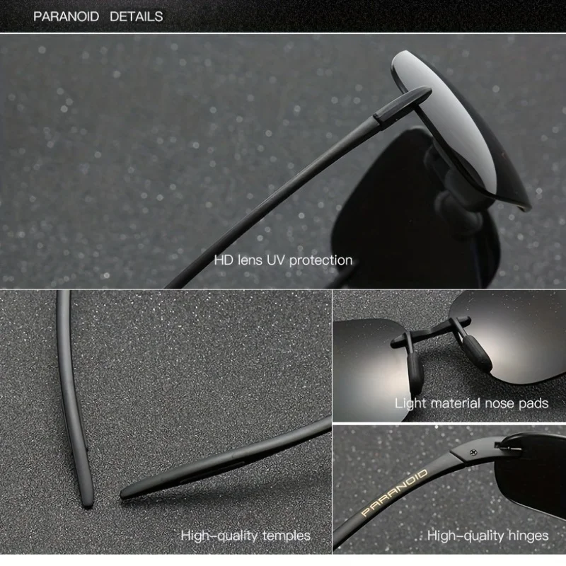 DUBERY UV400-Schutz-Sonnenbrille für Damen und Herren, 8 Farben, Modell 131 – Detail 5