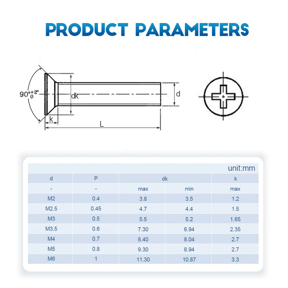 20-50 قطعة/الحزمة الصليب شقة رئيس البلاستيك آلة مسامير M2 M2.5 M3 M4 M5 M6 CSK رئيس مسامير النايلون الأبيض معزول فيليبس المسمار