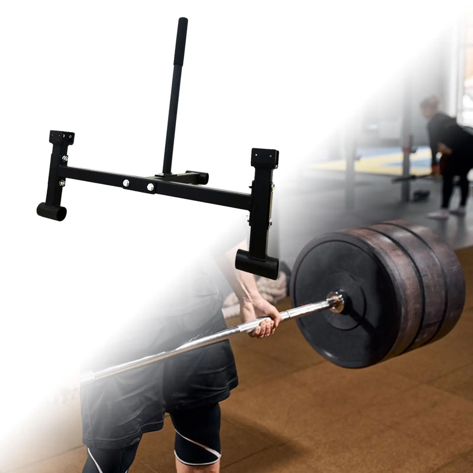 Deadlift Barbell Jack Effort Saving Support Barbell Stand Compact Gym Equipment for Sport Training Workout Fitness Weight Plates