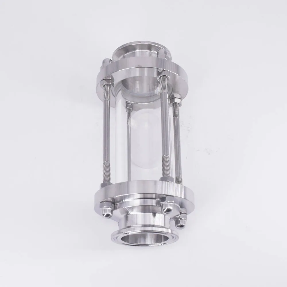 Diopter 1.5" 2" 2.5" 3" 4" Tri Clamp 19/25/32/38/45/51-108mm Pipe Sanitary Flow Sight Glass SUS304 316 Stainless Steel Homebrew