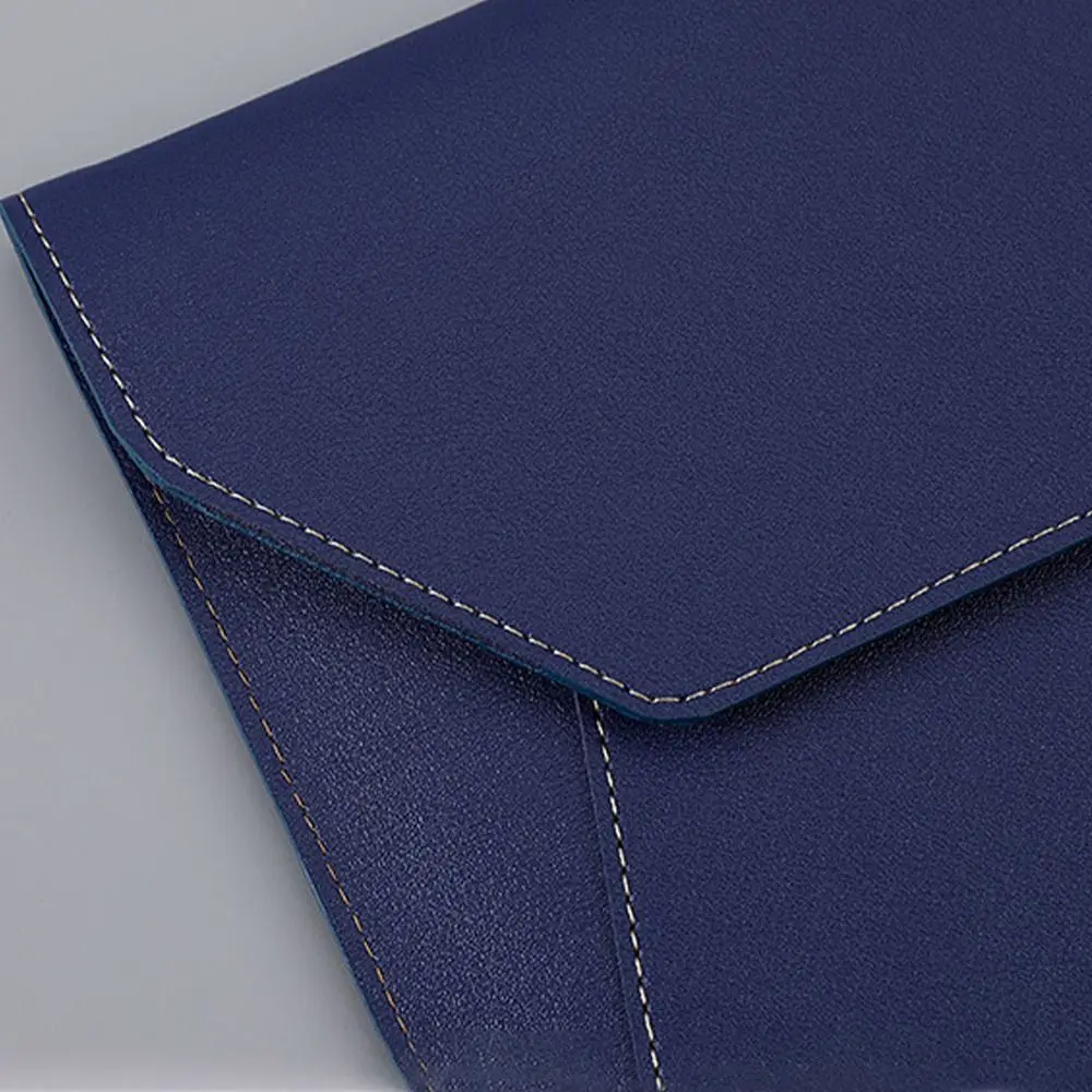 

Large Capacity A4 Business Leather Document Bag Waterproof Simple Data Archive Bag Thickened Portable File Bag School
