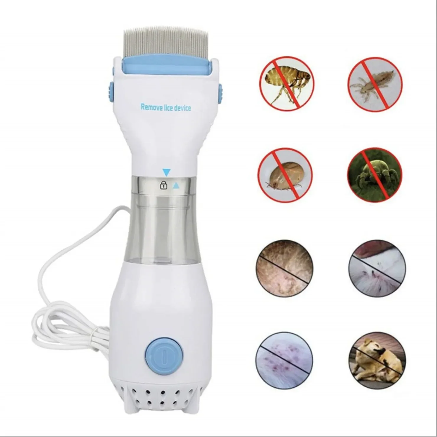 Pet Hair Cleaner Lice Comb Electric Lice Grabber Multifunctional Physical Flea Removal Pet Combs Lice Remover Pet Supplies