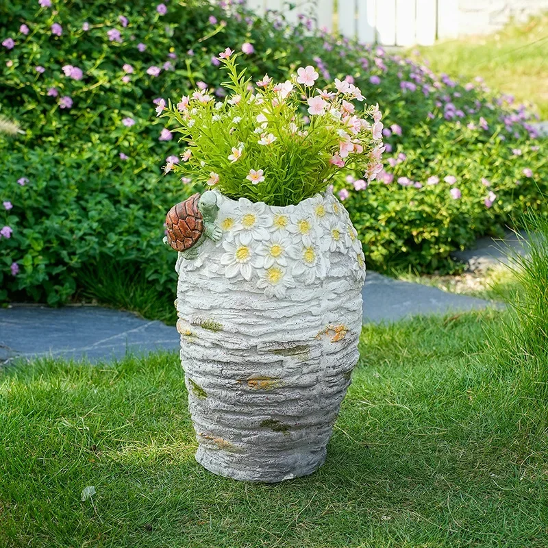 A13 Garden Villa Outdoor Courtyard Lawn Landscaping Tea Room Decoration Balcony Arrangement Flower Pot Gardening Ornament