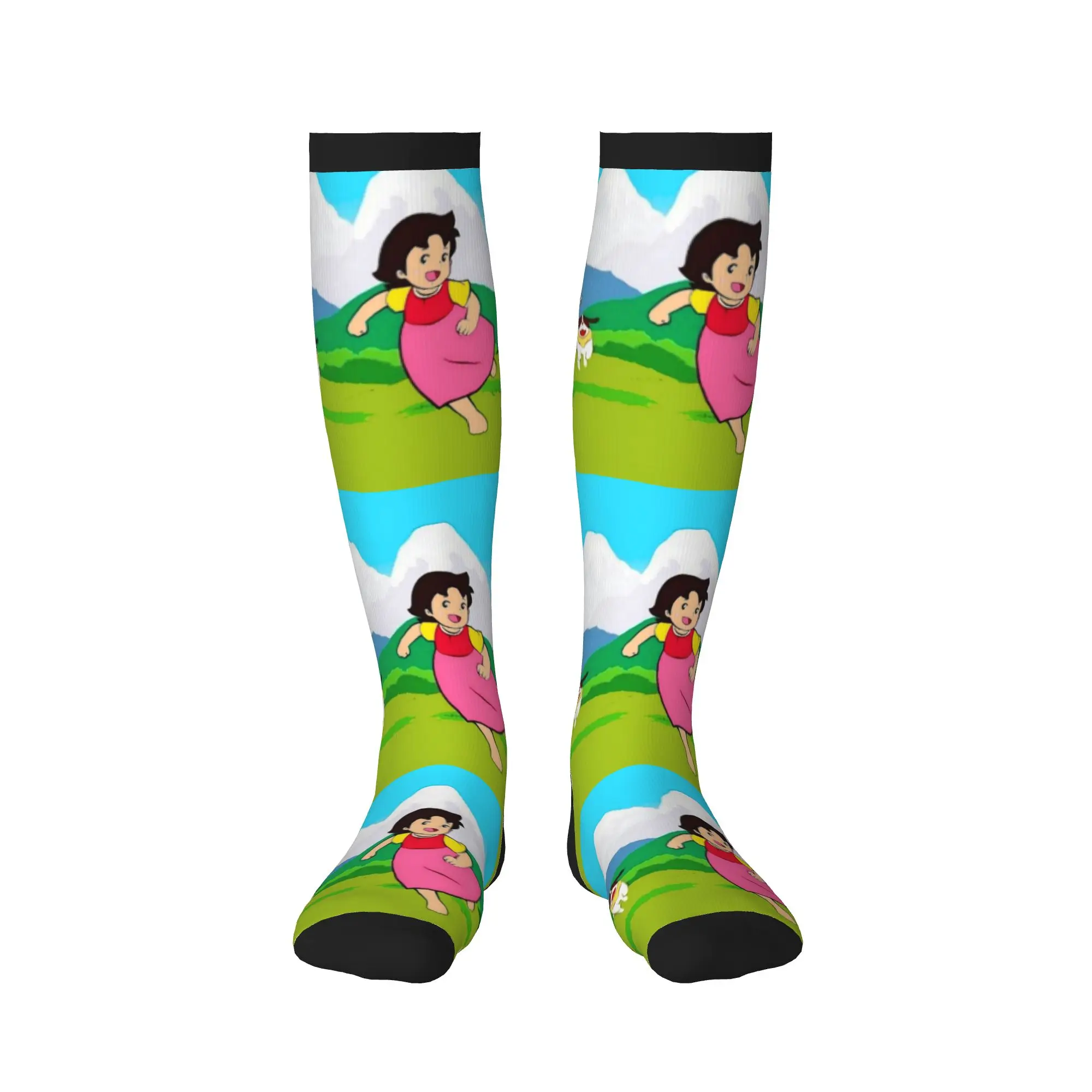 Heidi Races Against Peter And Alps Mountain Men's Sports Compression Socks Unisex Cute  Spring Summer Autumn Winter Dress Socks view 2