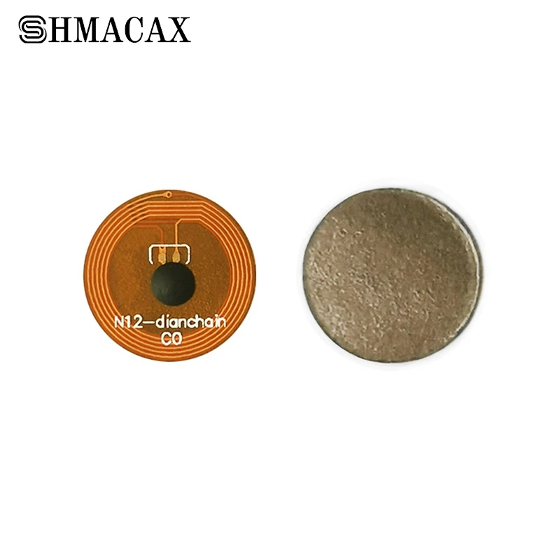 1PC Micro Small Size RFID 13.56mhz NFC Programmable Chip Bluetooth Label/Sticker FPC Tag Diameter 12mm