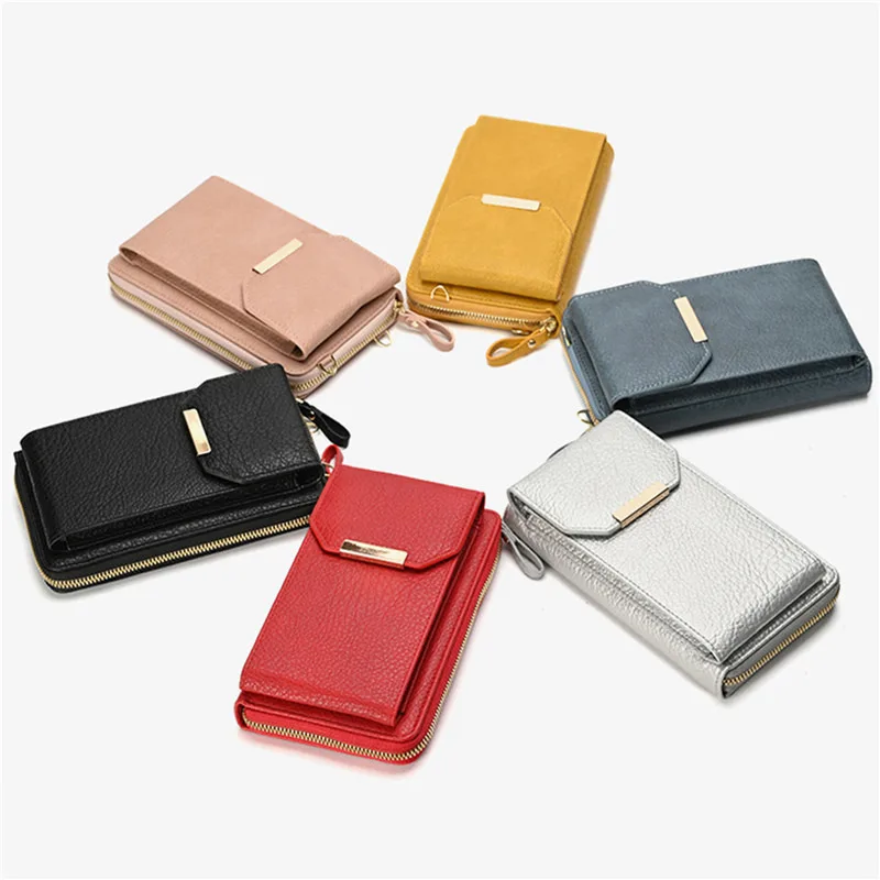 Frauen Umhängetasche kleine Handtasche Mini Cross body Schulter Brieftasche für Telefon Pu Leder Geldbörse Damen Karten halter