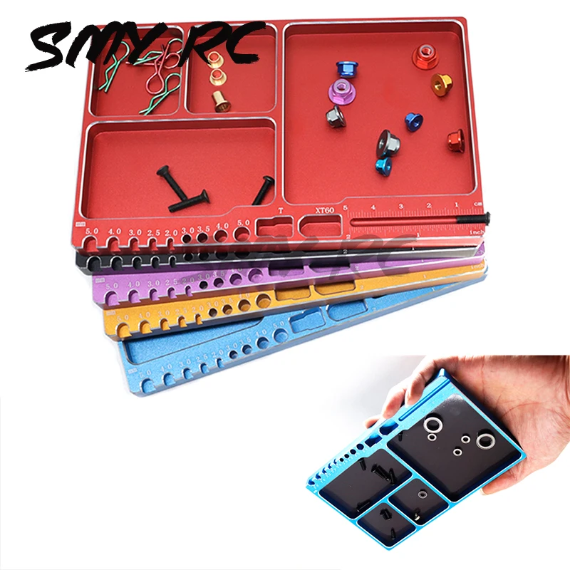 

Multifunction Tool Screw Tray Plate With Magnet For RC Car TRX-4 SCX10 TAMIYA TT02 XV01 HSP ARRMA WLtoys YIKONG 4082 4102 4103