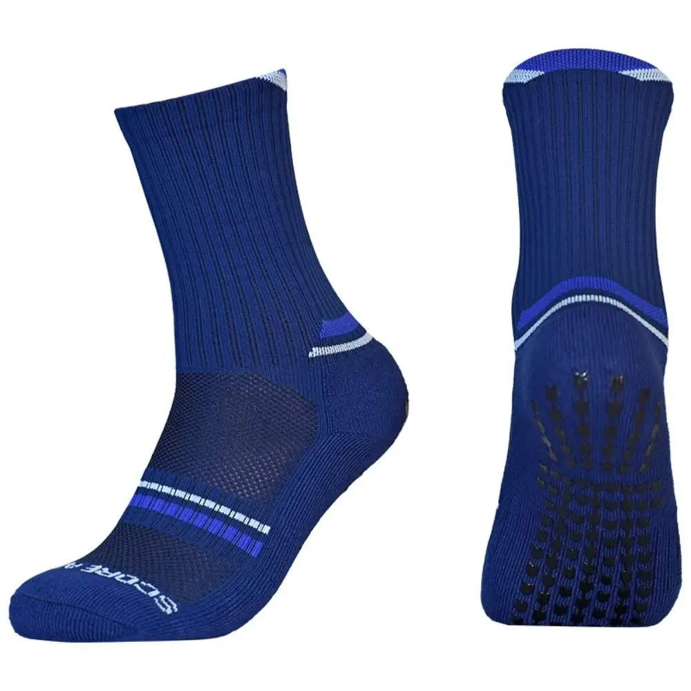 Anti-Rutsch-Fußball-Anti-Rutsch-Socke Mid-Calf-Leim-Dosier socken für rutsch feste Fußball-Handtuch socken